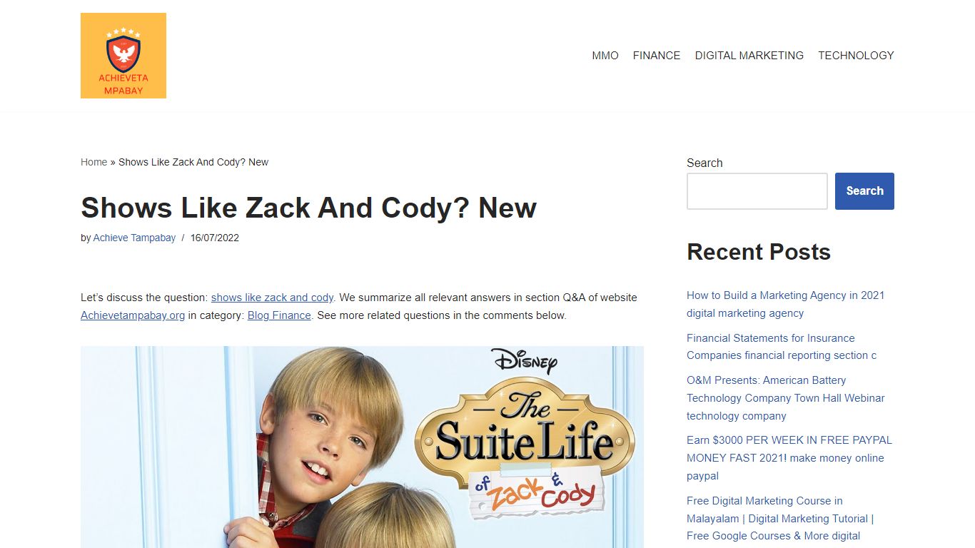 Shows Like Zack And Cody? New - Achievetampabay.org